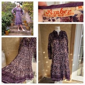 70's India Amber gauze‎ sheer